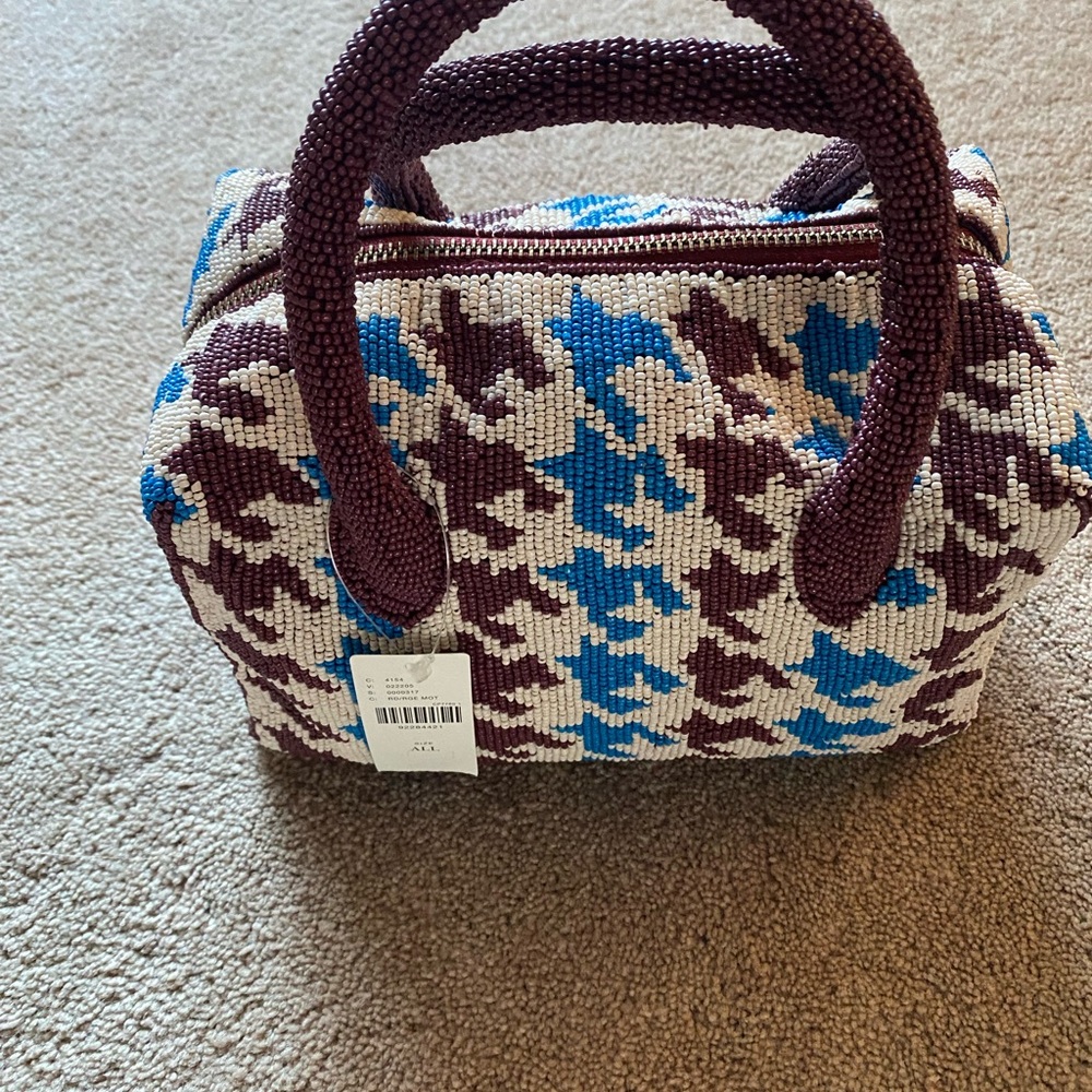 NEW! Anthropology beaded satchel/purse - Picture 3 of 10